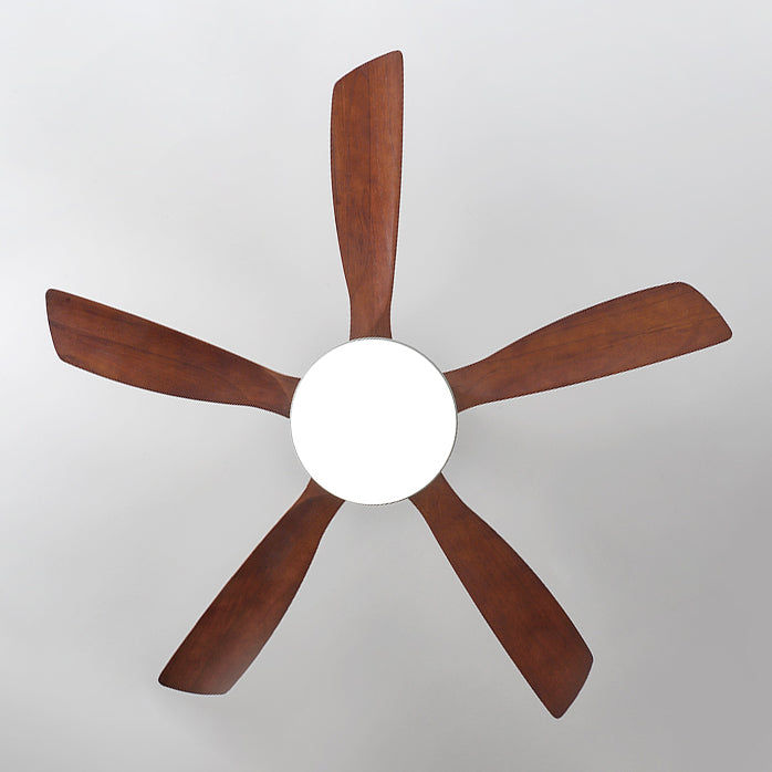 60 Inch Five Walnut Blade Quiet Ceiling Fan with Dimmable Light - Timberline