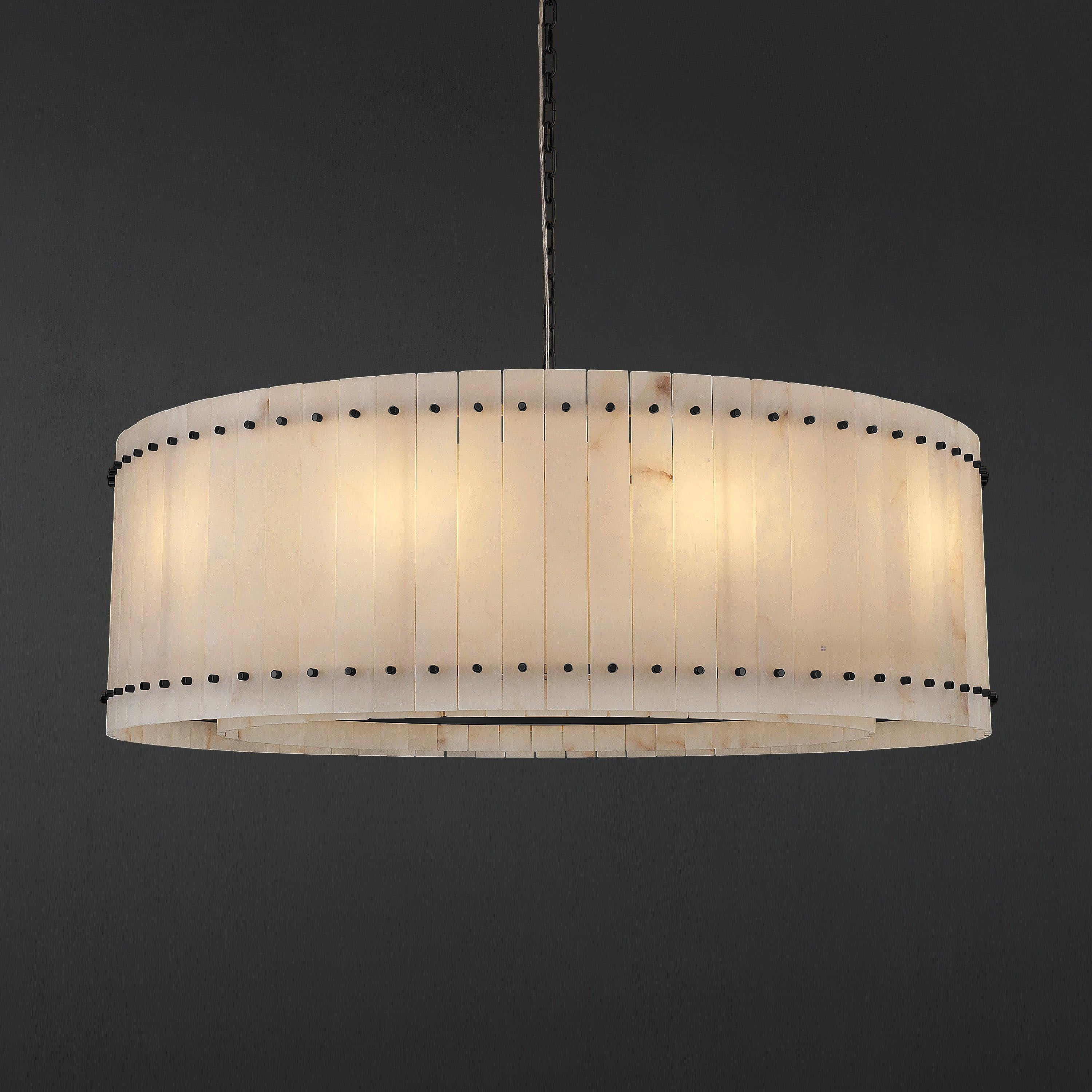 48 Inch Alabaster Round Chandelier - San Marco