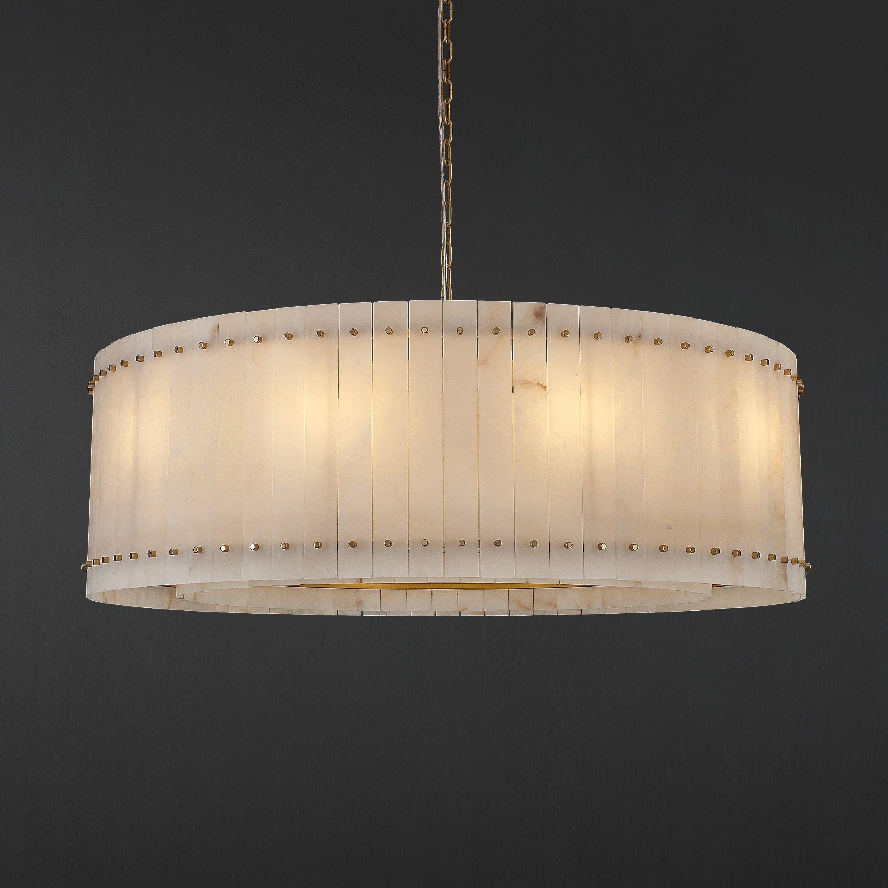 48 Inch Alabaster Round Chandelier - San Marco