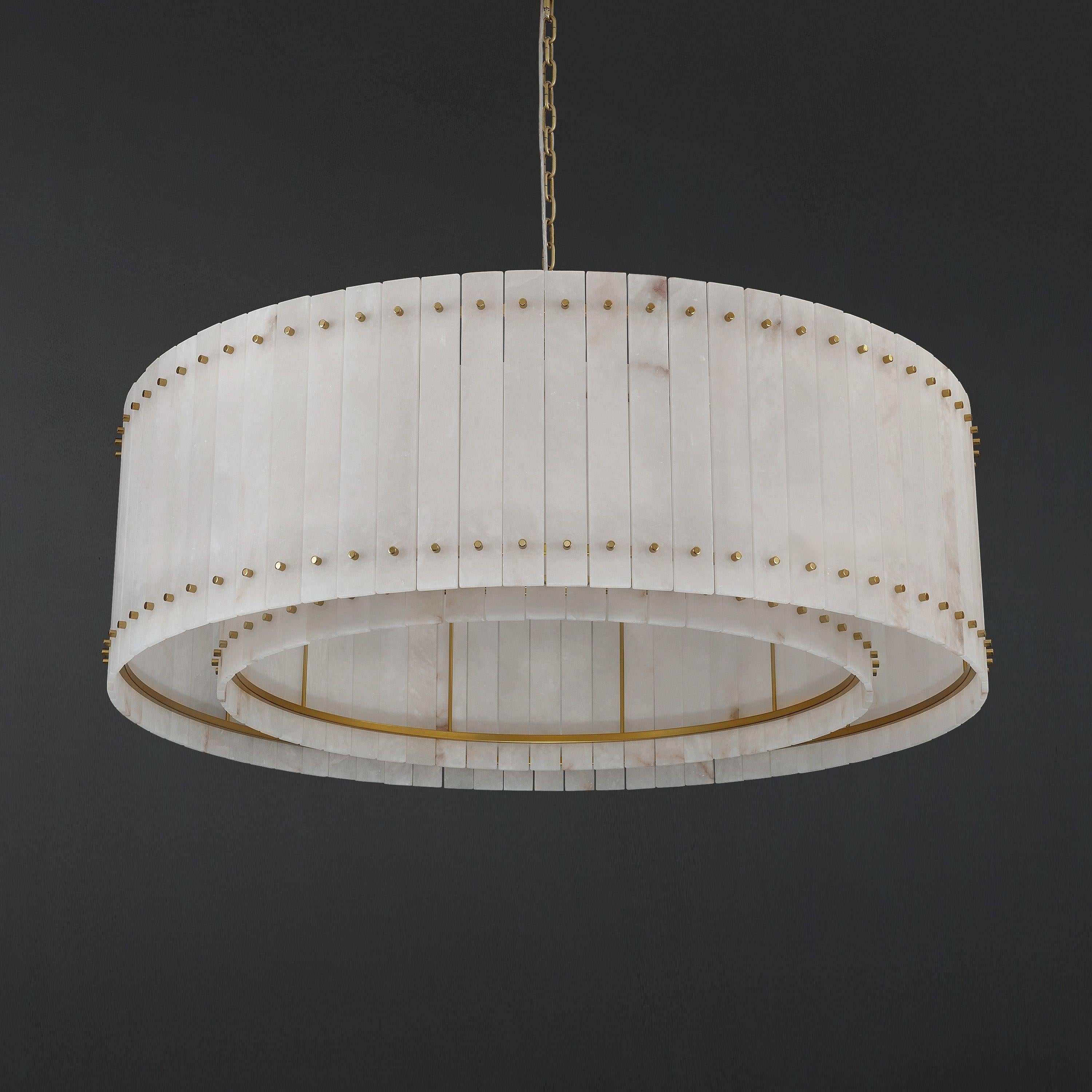 48 Inch Alabaster Round Chandelier - San Marco