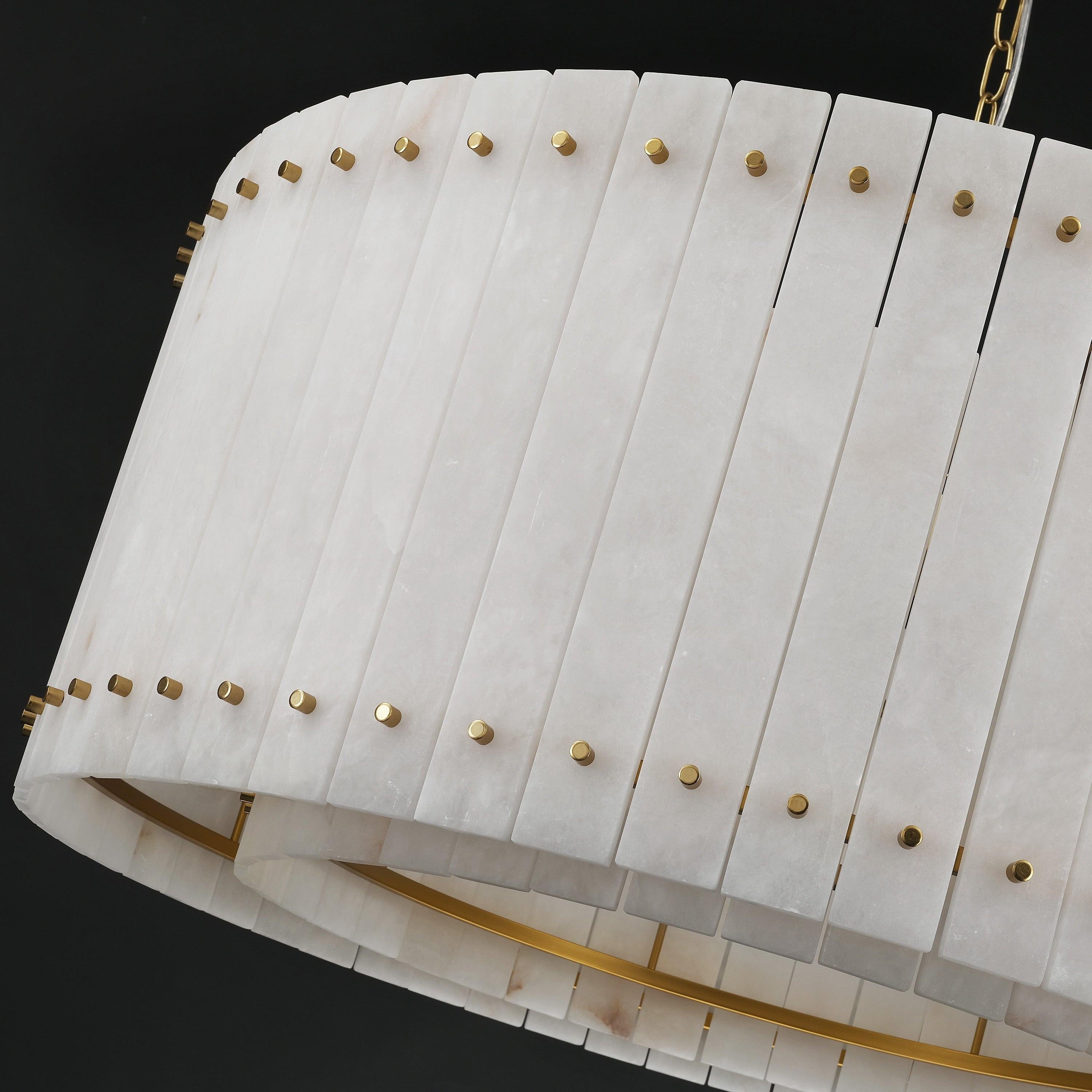 48 Inch Alabaster Round Chandelier - San Marco