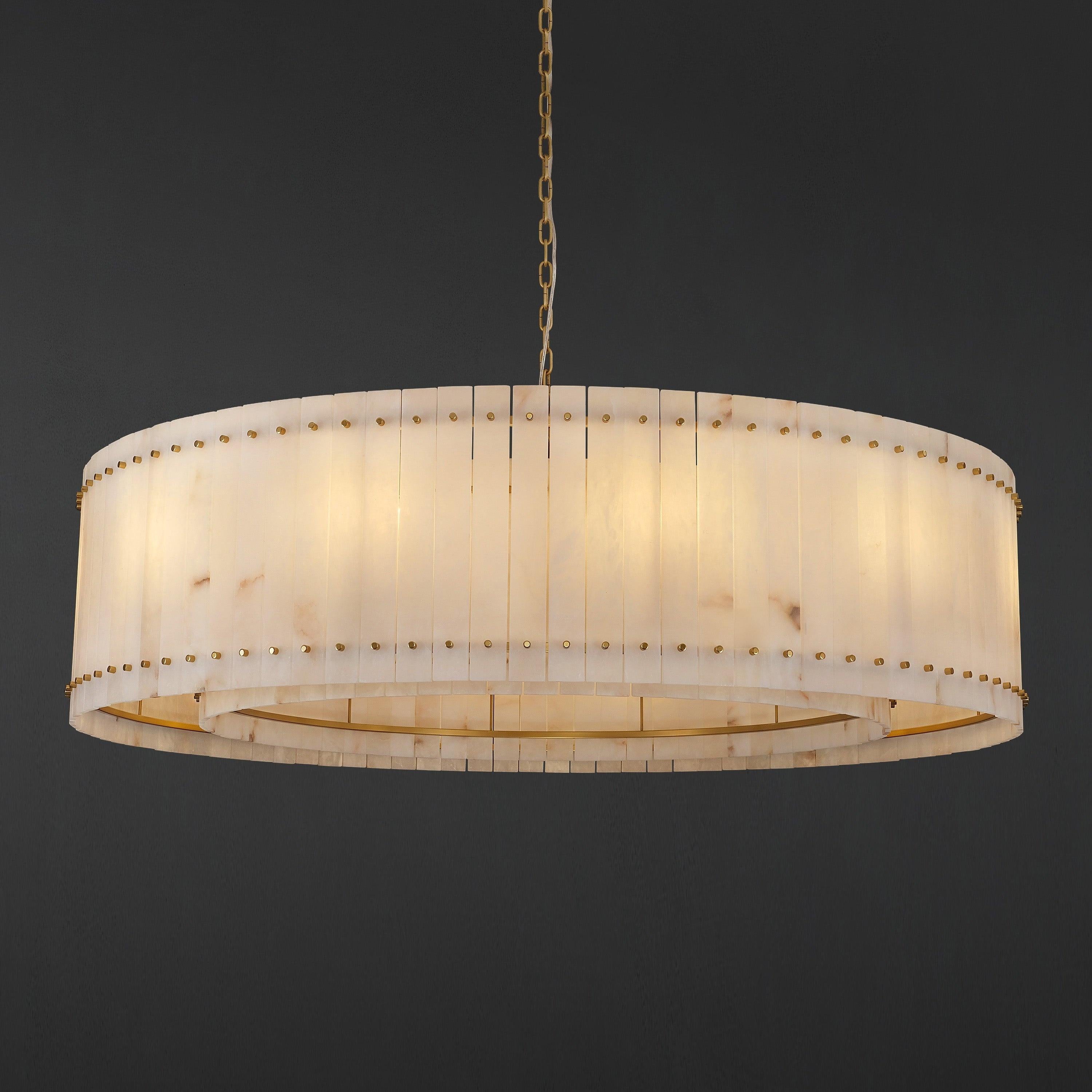 60 Inch Alabaster Round Chandelier - San Marco