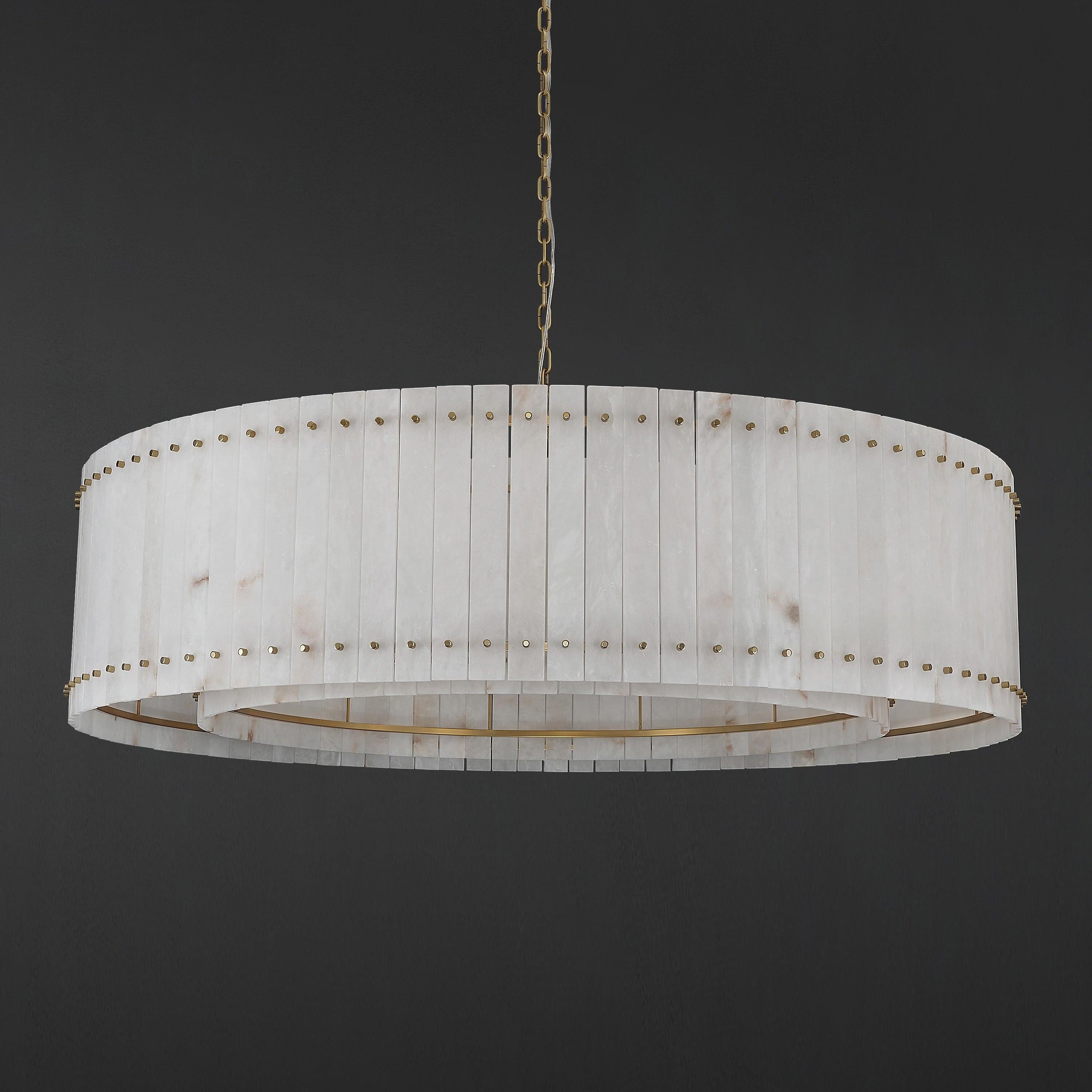 60 Inch Alabaster Round Chandelier - San Marco