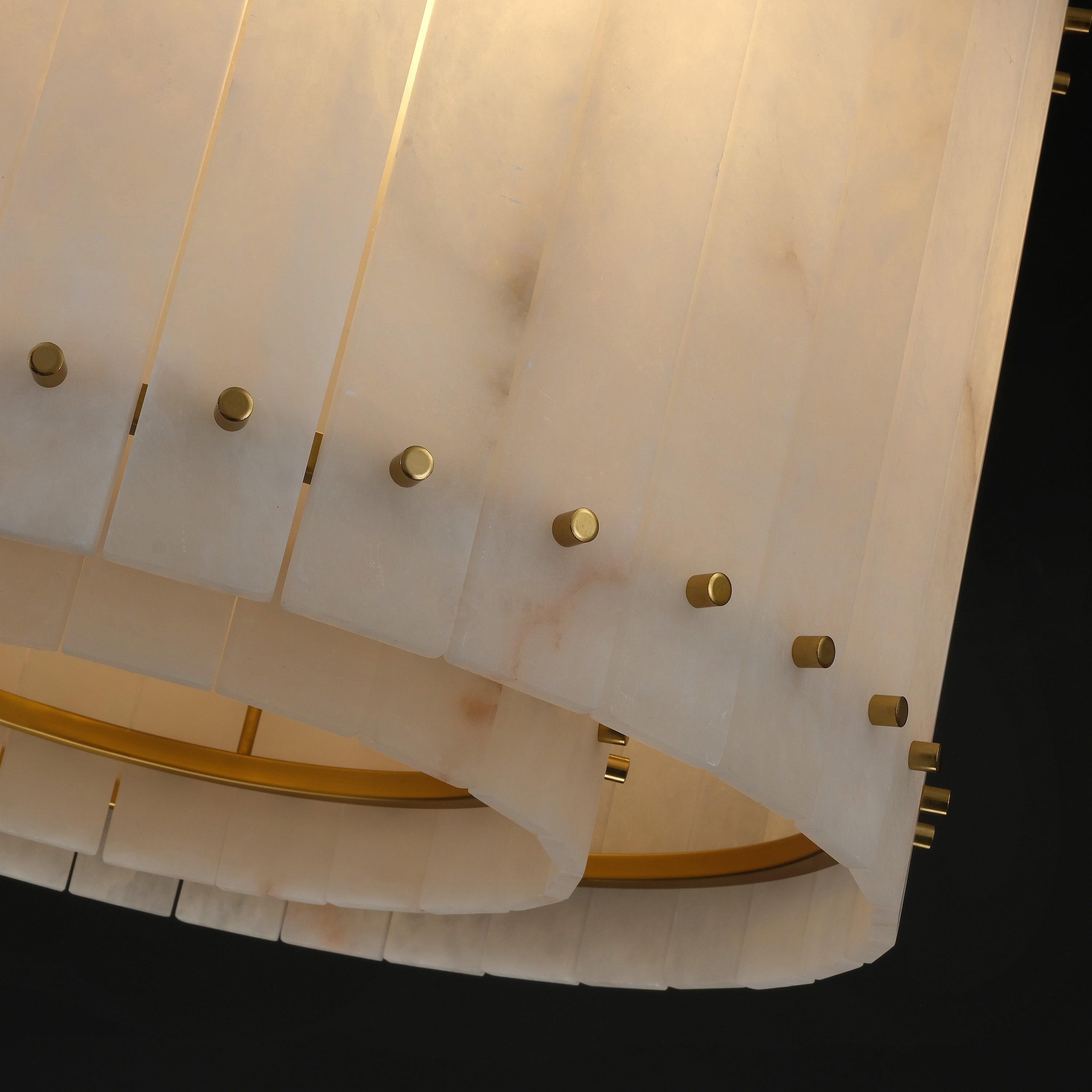 22 Inch Alabaster Round Chandelier - San Marco