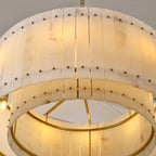 37 Inch Alabaster Round Chandelier - San Marco