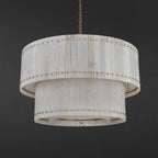 48 Inch Alabaster Two-Tier Chandelier - San Marco
