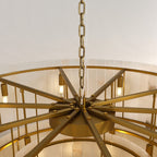 48 Inch Alabaster Two-Tier Chandelier - San Marco