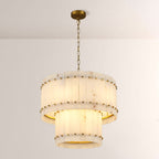 22 Inch Alabaster Two-Tier Chandelier - San Marco