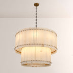 37 Inch Alabaster Two-Tier Chandelier - San Marco
