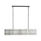 54 Inch Alabaster Rectangular Chandelier - San Marco