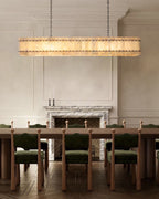 72 Inch Alabaster Rectangular Chandelier - San Marco