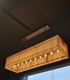 54 Inch Alabaster Rectangular Chandelier - San Marco