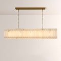 54 Inch Alabaster Rectangular Chandelier - San Marco