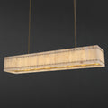 72 Inch Alabaster Rectangular Chandelier - San Marco