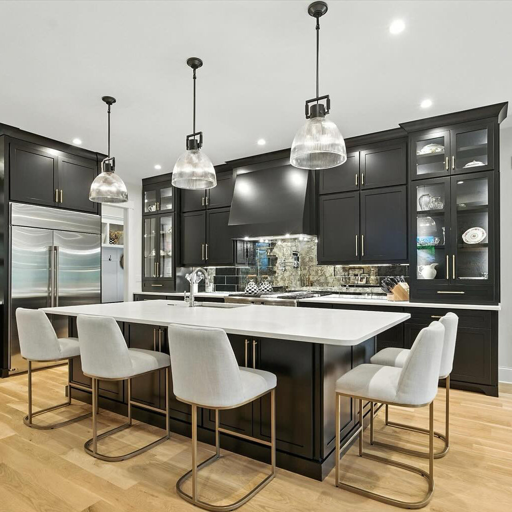 14 Inch Ribbed Glass Bell Pendant Light - Machinist