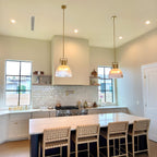 14 Inch Ribbed Glass Dome Pendant Light - Machinist