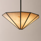 36 Inch Alabaster Umbrella Chandelier - Lucette