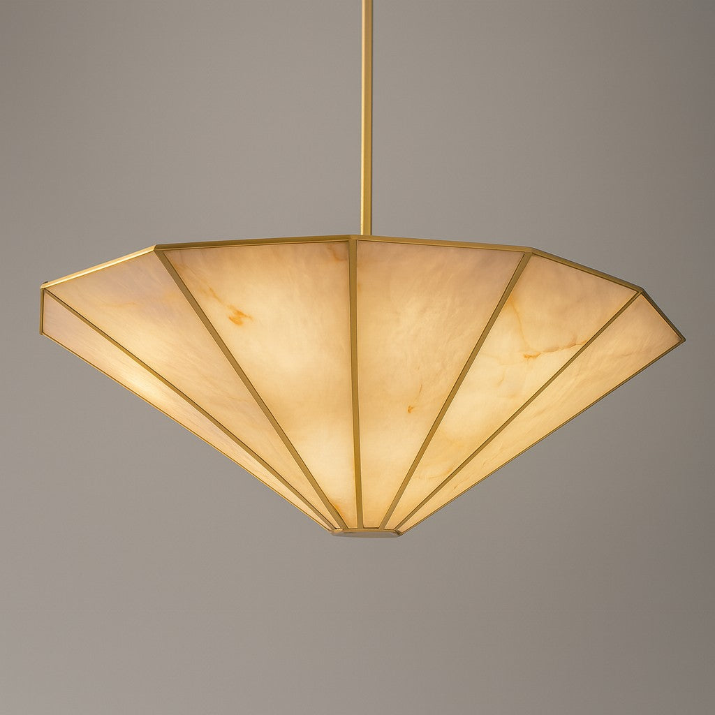 60 Inch Alabaster Umbrella Chandelier - Lucette