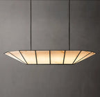 52 Inch Alabaster Umbrella Linear Chandelier - Lucette