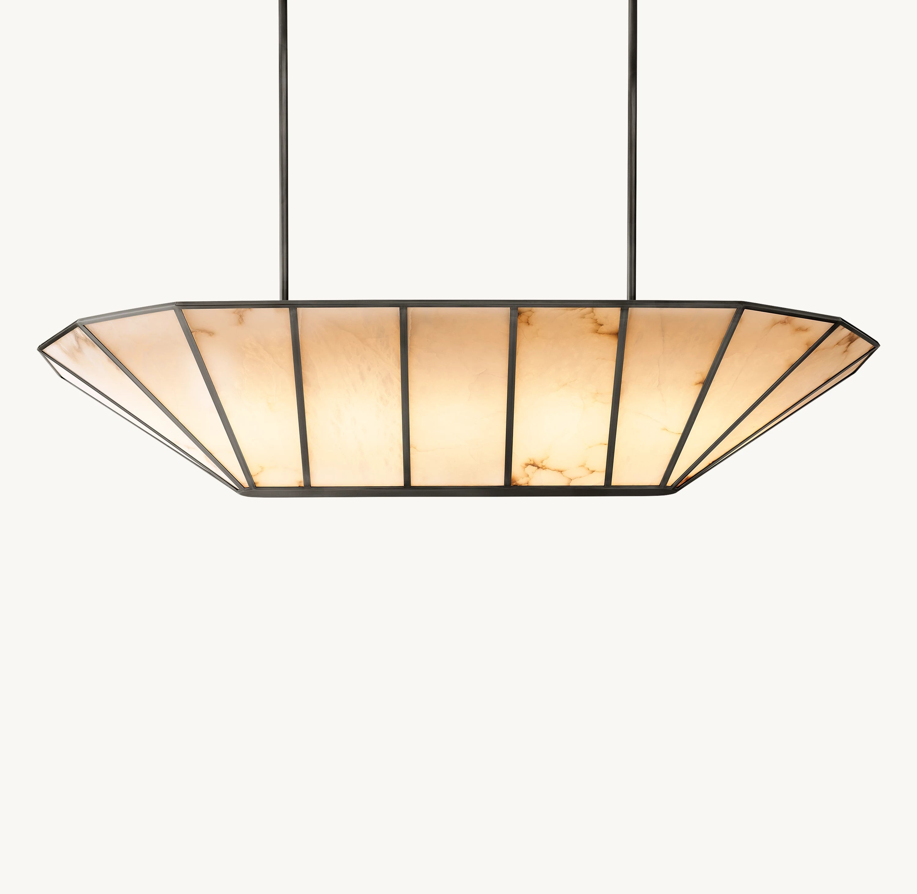 74 Inch Alabaster Umbrella Linear Chandelier - Lucette