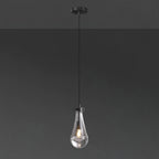 5 Inch Raindrop Glass Cord Pendant Light – Lachryma