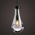 5 Inch Raindrop Glass Rod Pendant Light – Lachryma