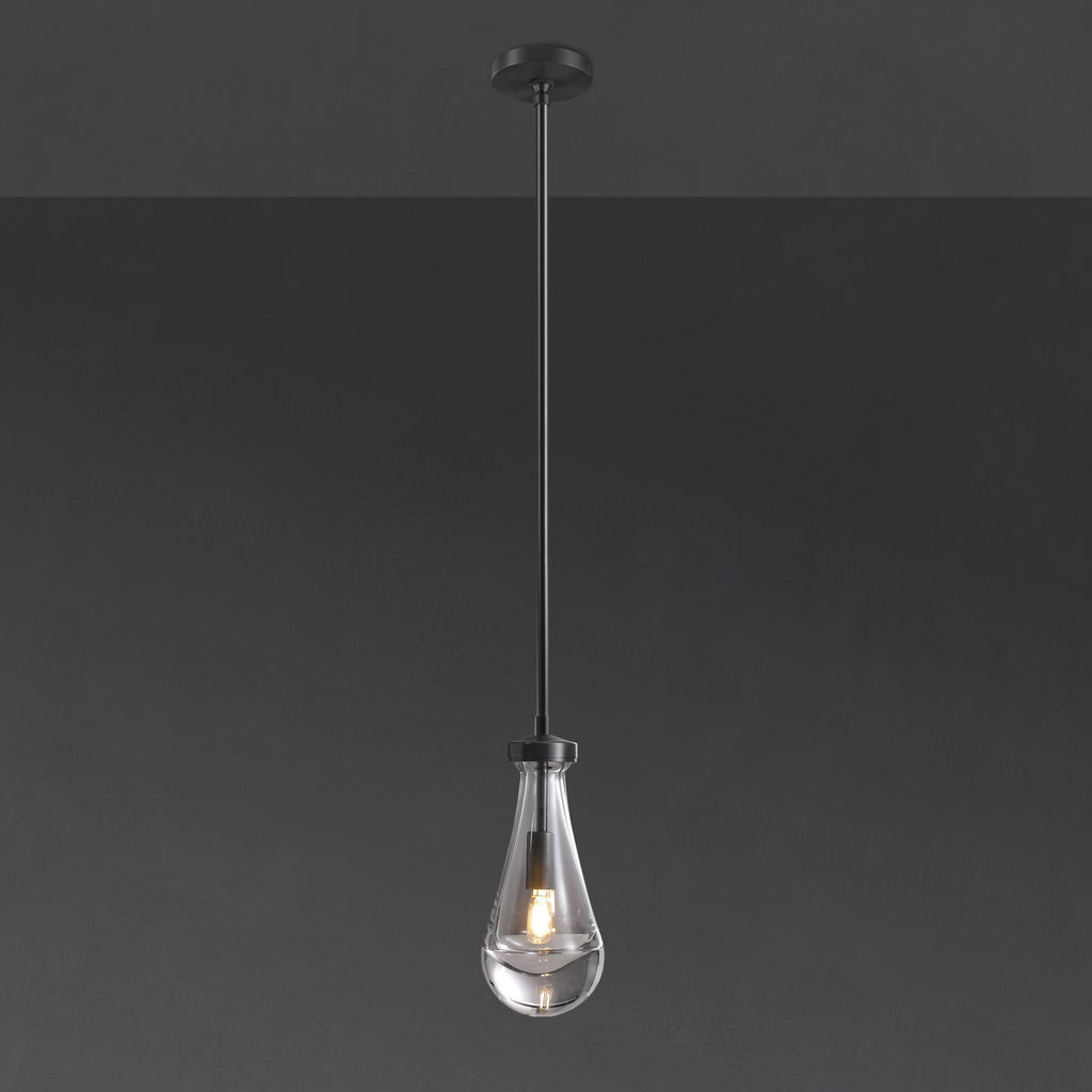 5 Inch Raindrop Glass Rod Pendant Light – Lachryma