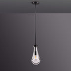 5 Inch Raindrop Glass Rod Pendant Light – Lachryma
