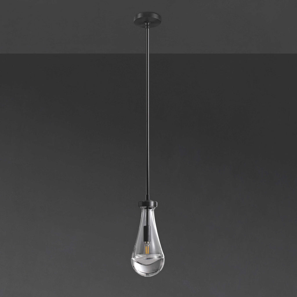 5 Inch Raindrop Glass Rod Pendant Light – Lachryma