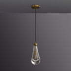 5 Inch Raindrop Glass Cord Pendant Light – Lachryma