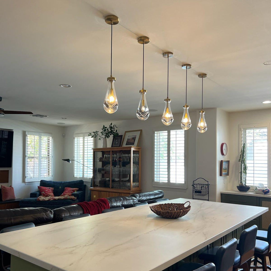 5 Inch Raindrop Glass Cord Pendant Light – Lachryma