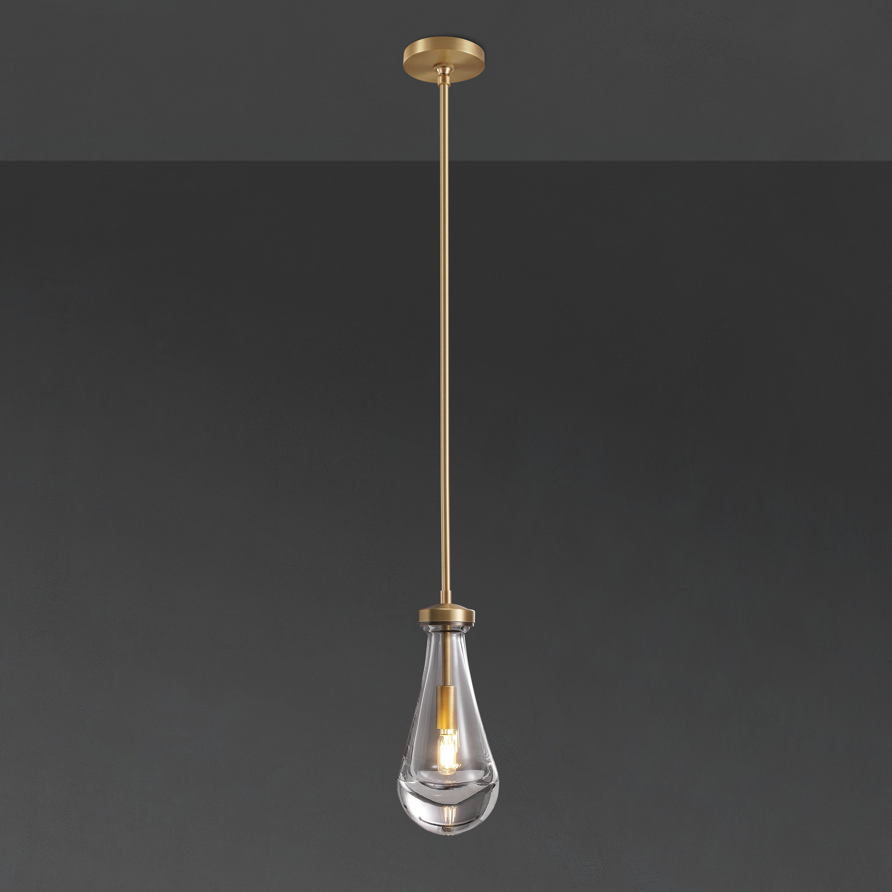 5 Inch Raindrop Glass Rod Pendant Light – Lachryma
