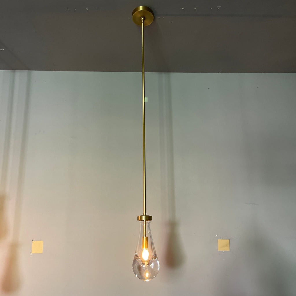 5 Inch Raindrop Glass Rod Pendant Light – Lachryma
