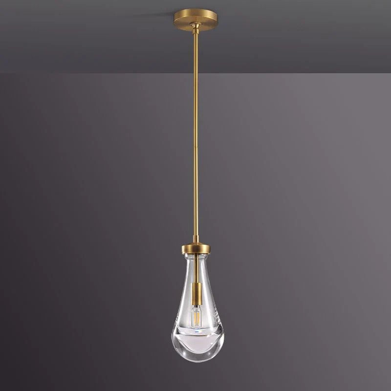 5 Inch Raindrop Glass Rod Pendant Light – Lachryma