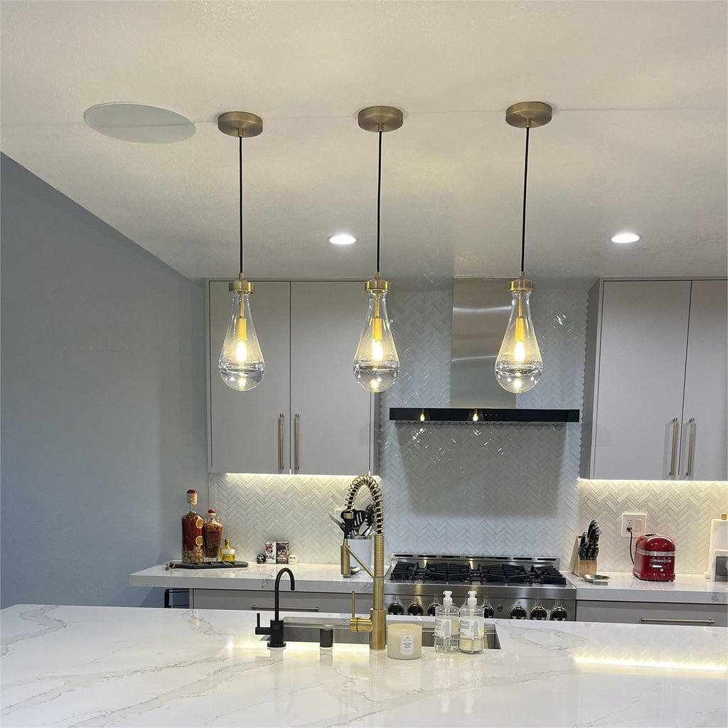 Raindrop Glass Pendant Light – Ava