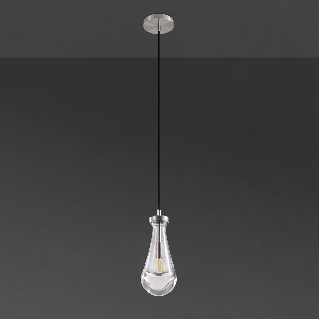 5 Inch Raindrop Glass Cord Pendant Light – Lachryma