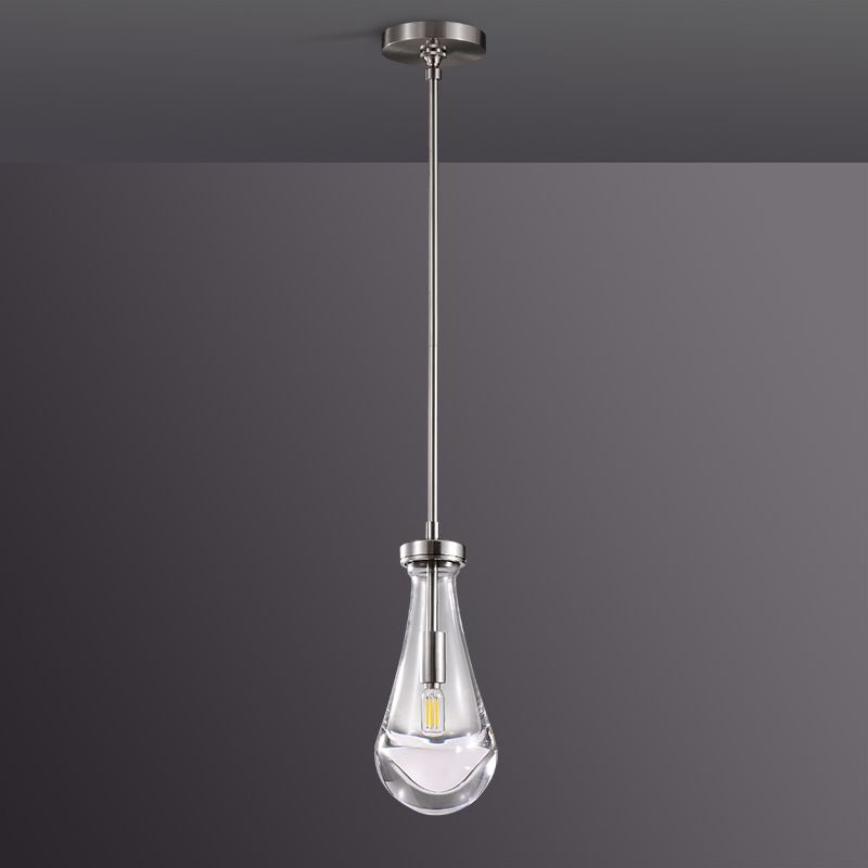 5 Inch Raindrop Glass Rod Pendant Light – Lachryma