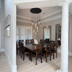 36 Inch Round Raindrop Glass Chandelier – Lachryma