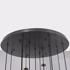 18 inch raindrop glass black gold modern dining room entry bathroom Chandelier