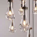 36 Inch Raindrop Glass Round Chandelier – Ava