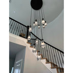 36 Inch Raindrop Glass Round Chandelier – Ava