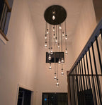 47 Inch Raindrop Glass Round Chandelier – Ava