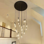 47 Inch Raindrop Glass Round Chandelier – Lachryma
