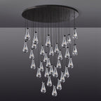 60 Inch Raindrop Glass Round Chandelier – Lachryma