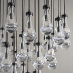 60 Inch Raindrop Glass Round Chandelier – Ava