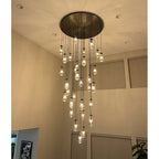 60 Inch Raindrop Glass Round Chandelier – Ava