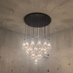 32 Inch Raindrop Glass Long Chandelier – Lachryma