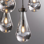 18 Inch Raindrop Glass Round Chandelier – Lachryma