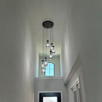 18 Inch Raindrop Glass Round Chandelier – Lachryma