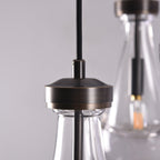 18 inch raindrop glass black gold modern dining room entry bathroom Chandelier